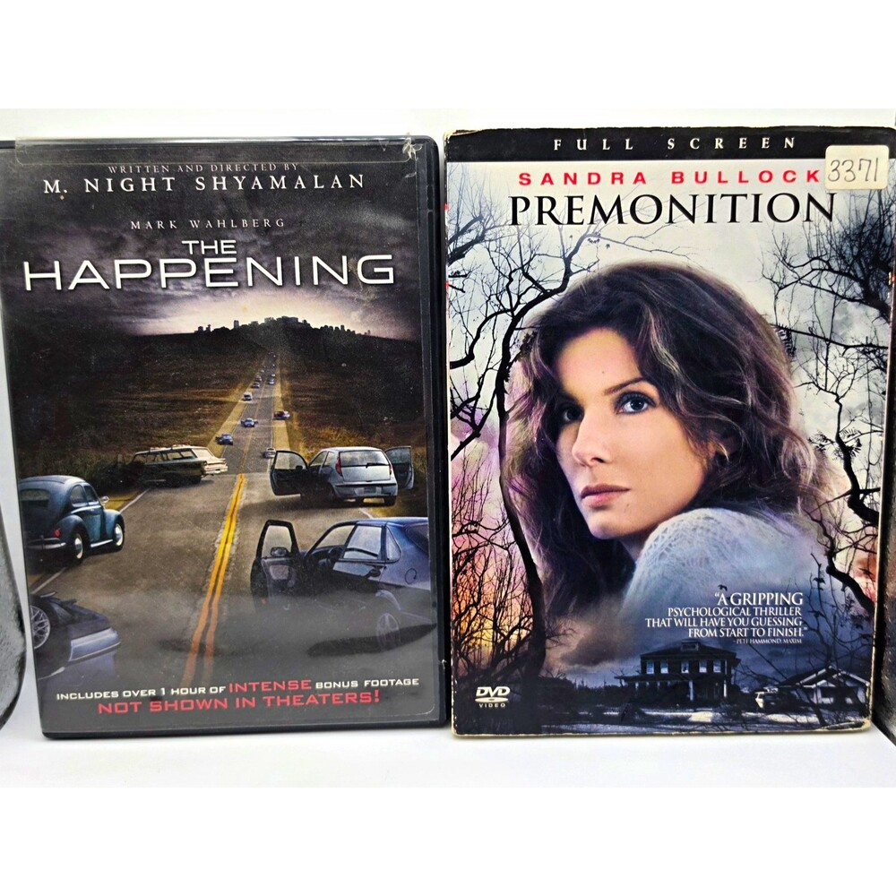 The Happening & Premonition DVD Lot Full Screen Wahlberg Bullock Shyamalan R